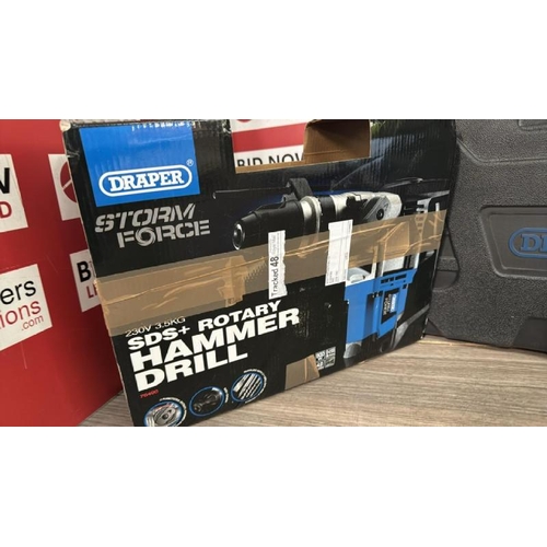 9148 - DRAPER STORM FORCE 230V SDS+ ROTARY HAMMER DRILL [51]