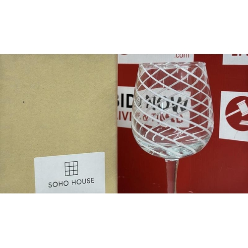 2015 - SOHO HOME COLETTA WHITE WINE GLASS WHITE SET OF 4 / RRP: 95