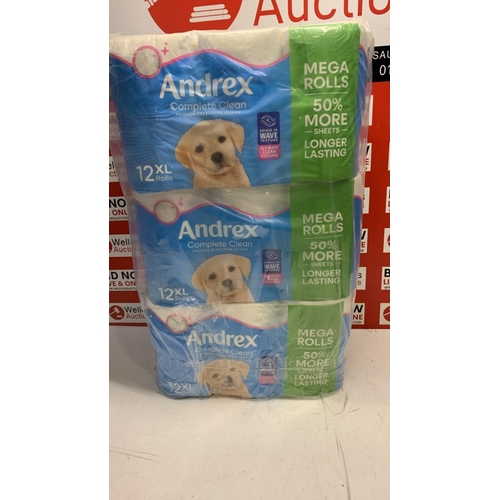 1052 - ANDREX COMPLETE CLEAN TOILET ROLLS X 36