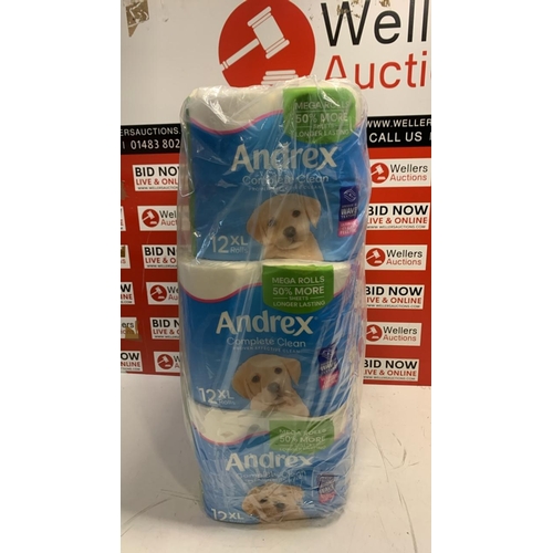 1052 - ANDREX COMPLETE CLEAN TOILET ROLLS X 36