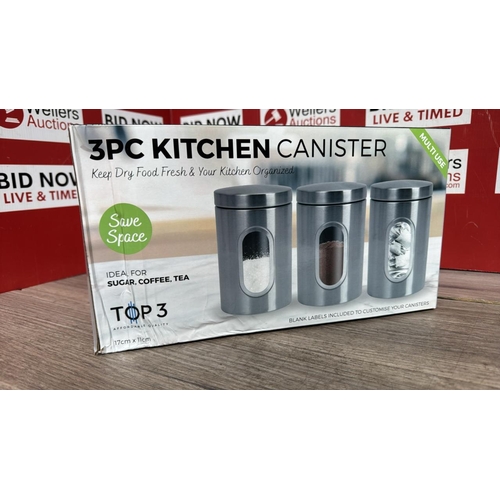 9025 - 3 PC. KITCHEN CANISTER SET / NEW [51]