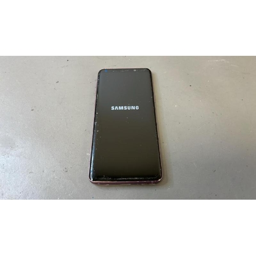 9893 - X1 SAMSUNG GALAXY S9 UAL/ SM-G960F/ BURGUNDY RED/GOOGLE LOCKED/ IMEI: 357164094534974
