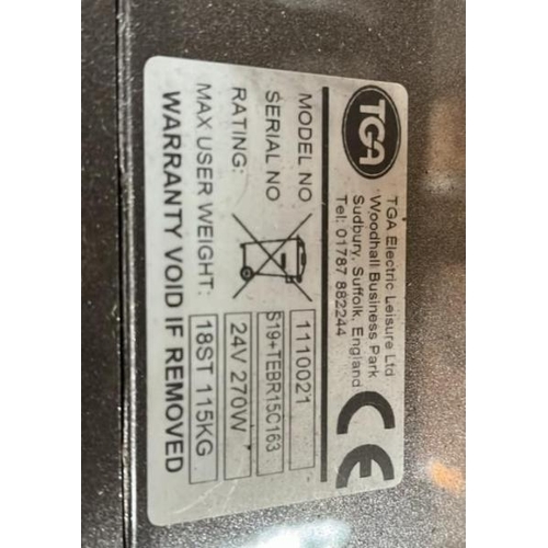 9899 - X1 TGA ELETRIC WHEELCHAIR / MODEL: 1110021/SN: S19+TEBR15C163/ RATING: 24V 270W