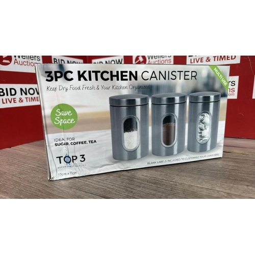 9025 - 3 PC. KITCHEN CANISTER SET / NEW [51]