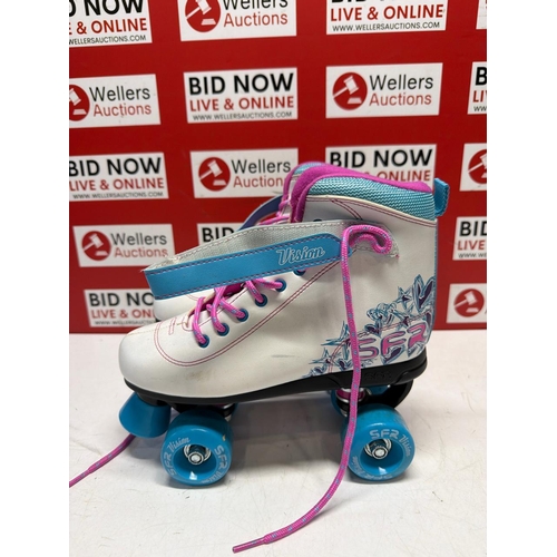 7297 - CHILDRENS PRE-OWNED SFR ROLLER SKATES / SIZE 5