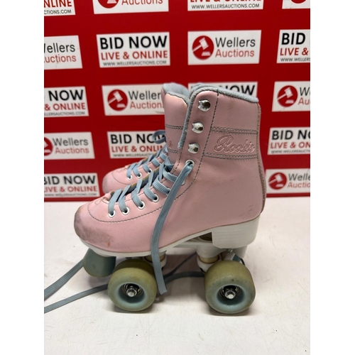 7298 - CHILDRENS PRE-OWNED ROOKIE ROLLERSKATES / SIZE 1
