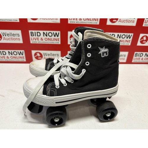 7299 - CHILDRENS PRE-OWNED ROOKIE ROLLERSKATES / SIZE 4