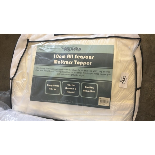 7431 - NEW EZYSLEEP 10CM ALL SEASONS MATTRESS TOPPER KING