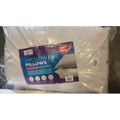 7432 - NEW PACK OF 2 HOLLOW FIBRE PILLOWS