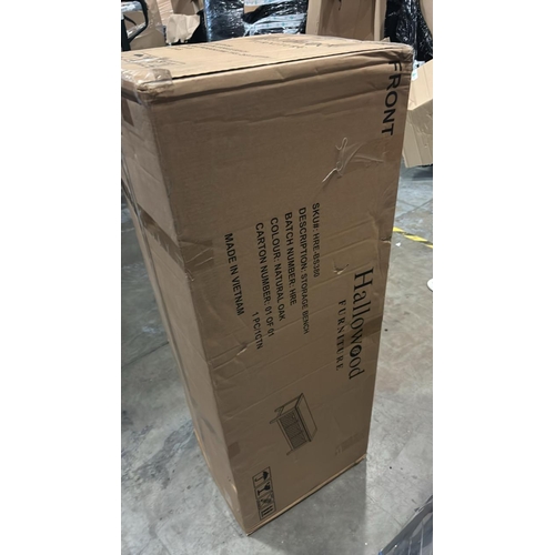 7435 - NEW HALLOWOOD FURNITURE STORAGE BENCH