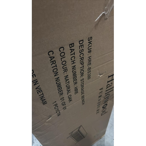 7435 - NEW HALLOWOOD FURNITURE STORAGE BENCH