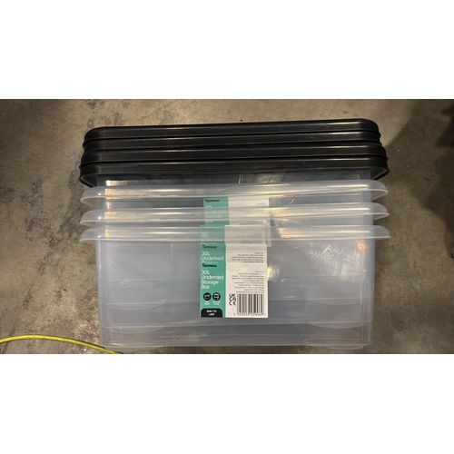 7448 - X4 TANNESS 30L UNDERBED STORAGE BOXES WITH LIDS
