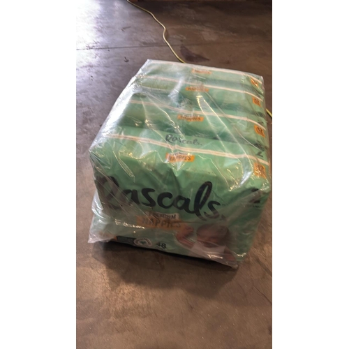 7455 - X4 PACKS OF RASCAL SIZE 2 NAPPIES 48 PACK
