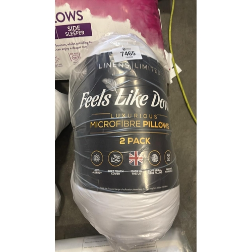 7465 - NEW LINENS LIMITED FEELS LIKE DOWN MICROFIBRE PILLOWS 2 PACK