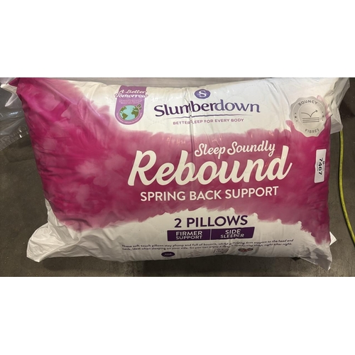 7467 - NEW SLUMBERDOWN REBOUND PILLOWS 2 PACK