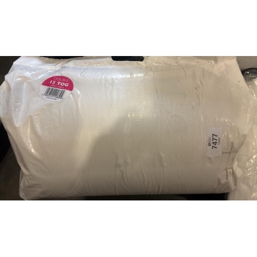 7477 - NEW 15 TOG DOUBLE DUVET