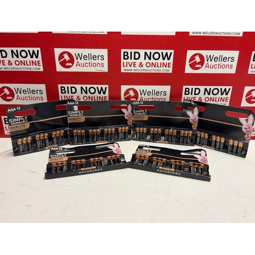 3146 - X5 SIMPLY DURACELL 12 AAA BATTERIES