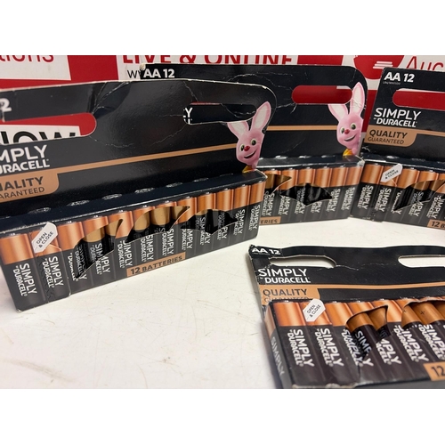 3149 - X5 SIMPLY DURACELL 12 AA BATTERIES