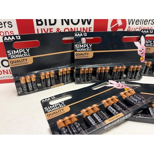 3150 - X5 SIMPLY DURACELL 12 AAA BATTERIES