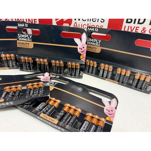 3150 - X5 SIMPLY DURACELL 12 AAA BATTERIES
