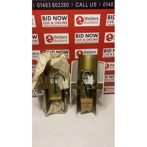 3302 - 2X NEW HAND MADE WALL LIGHTS