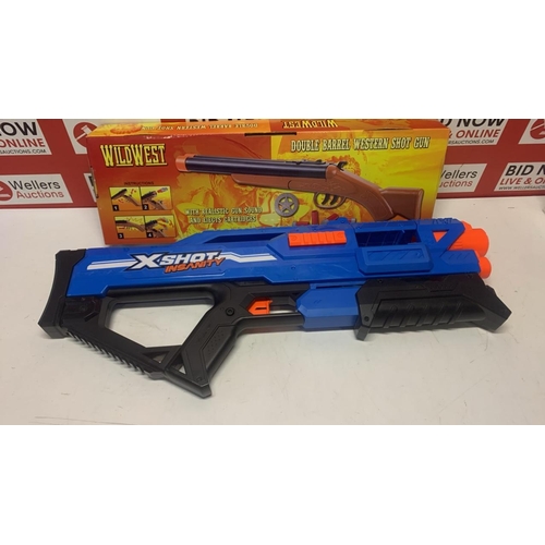 3307 - X-SHOT TOY GUN & DOUBLE BARREL SIDE BY SIDE WILD WEST TOY SHOT GUN