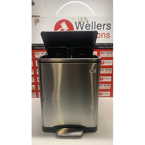 3334 - PEDAL BIN WITH TWO COMPARTMENTS