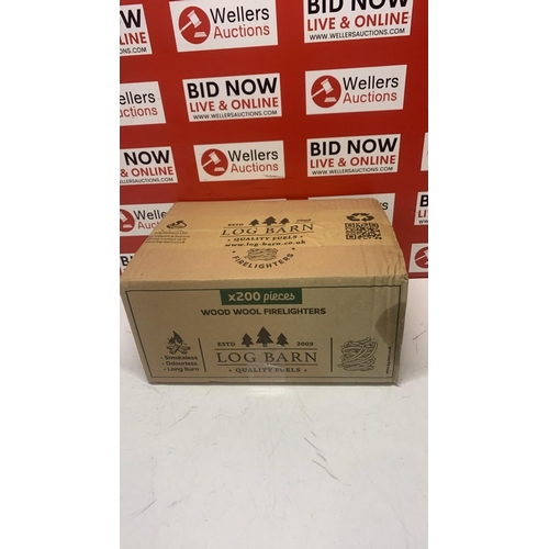 3338 - NEW LOG BARN WOOD WOOL FIRELIGHTERS X200