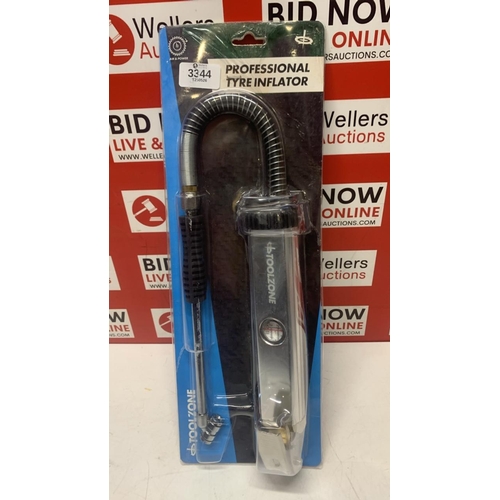 3344 - NEW TOOLZONE PROFESSIONAL TYRE INFLATOR