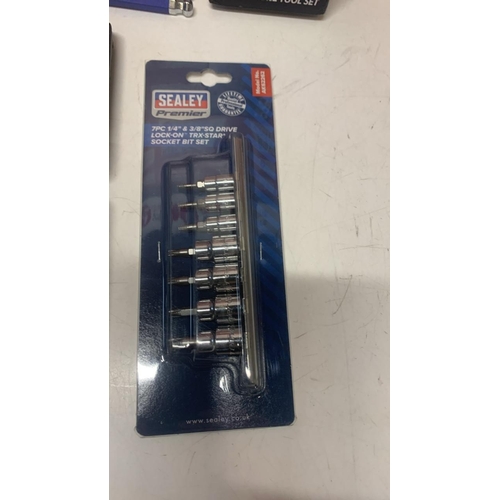 3349 - TOOL SET BUNDLE INCLUDING ALLEN KEYS, SOCKET SETS, 5 PIECE CIRCLIP PLIERS