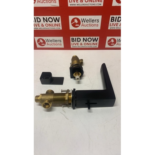 3352 - NEW MATTE BLACK DECK MOUNTED BATH MIXER TAP