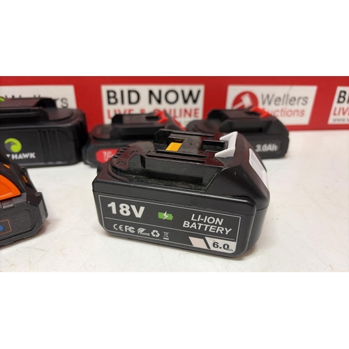 3400 - 6X TOOL BATTERIES VARIOUS BRANDS
