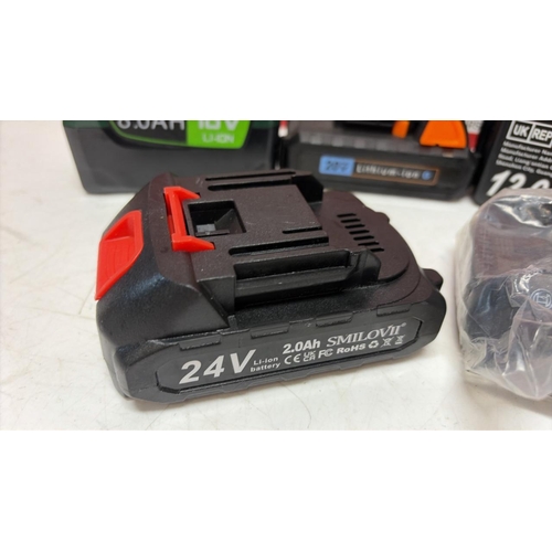 3401 - 6X TOOL BATTERIES VARIOUS BRANDS