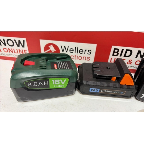 3401 - 6X TOOL BATTERIES VARIOUS BRANDS