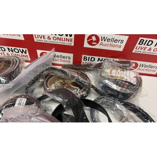 3409 - LARGE BAG OF NEW BELTS APPROX 15