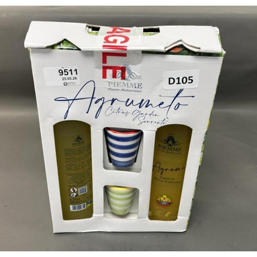 9511 - X1 TWIN PACK PIEMME LIMONCELLO & AGRUMMI (2X 500ML)+ 2 SHOT CUPS