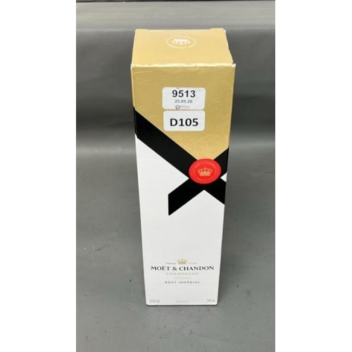 9513 - X1 MOET & CHANDON CHAMPAGNE BRUT IMPERIAL 750ML