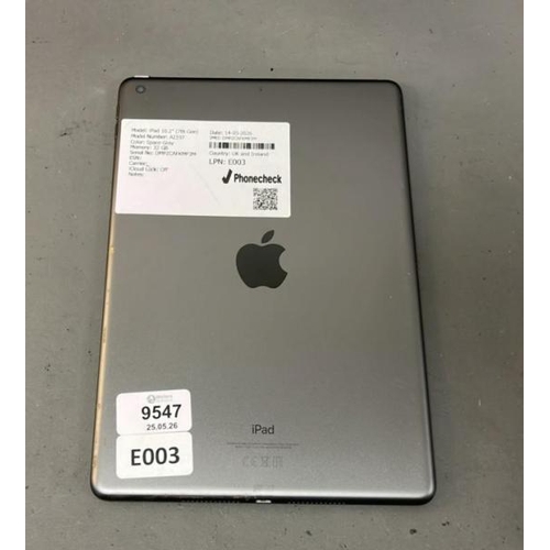 9547 - X1 APPLE IPAD 10.2