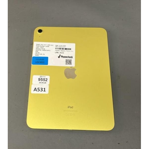 9552 - X1 APPLE IPAD 10.9