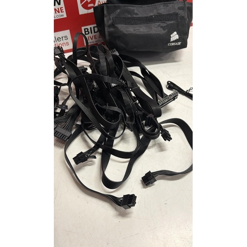 46 - LARGE BUNDLE OF CORSAIR PC GAMING CABLES MAINLY TYPE 3