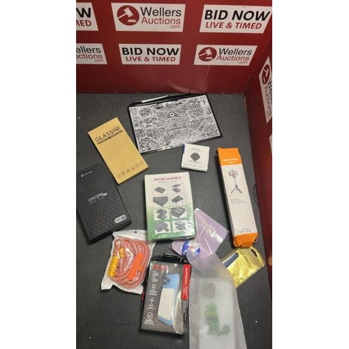 48 - BAG OF MIXED NEW PHONE ITEMS INC SELFIE STICK