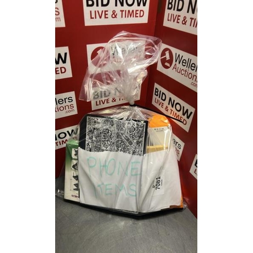 48 - BAG OF MIXED NEW PHONE ITEMS INC SELFIE STICK