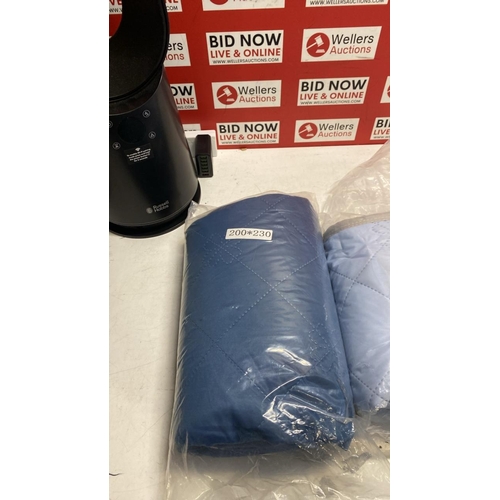 3047 - 3X NEW BLUE QUILT COVERS