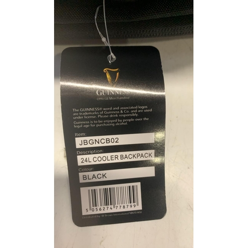 5008 - NEW ALOGFIRE A WARM LEGEND CARRY BAG AND NEW GUINNESS 24L COOLER BACKPACK