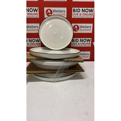 5040 - X6 NEW MALACASA PORCELAIN PLATES (3 LARGE AND 3 SMALL)