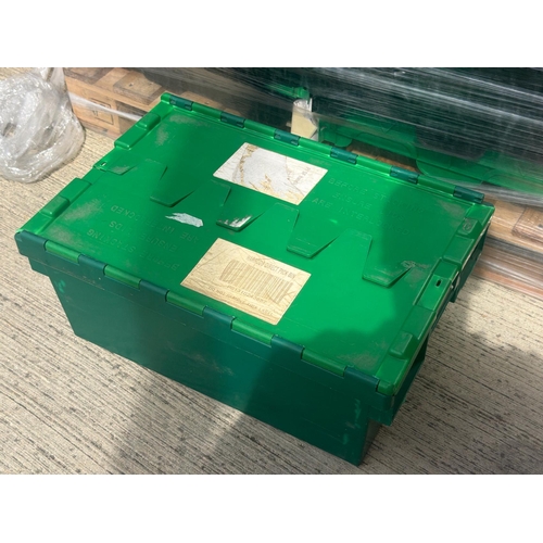 APPROX X60 PLASTIC TOTE BOXES, 60CM W X 40CM L, VARIOUS DEPTHS