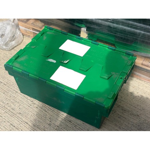 APPROX X60 PLASTIC TOTE BOXES, 60CM W X 40CM L, VARIOUS DEPTHS