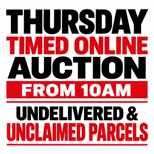 WELCOME TO OUR TIMED AUCTION!

*All goods are “sold as seen” and carry no guarantee or warranty.

*The descriptions and images are a guideline only.

*We do not guarantee that any item is complete with accessories or in full working order. The stock we are selling in the main is unclaimed property and retail returns.

*Please either come and view or submit a condition report.

For payment and collection terms please visit our important sale information.

Happy bidding!
