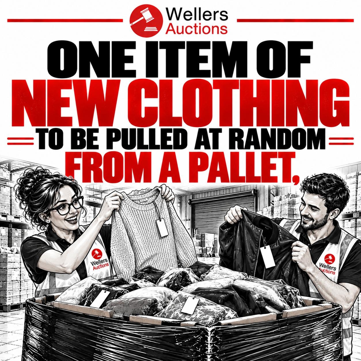 ONE ITEM OF NEW CLOTHING TO BE REVEALED AT THE TIME OF SELLING