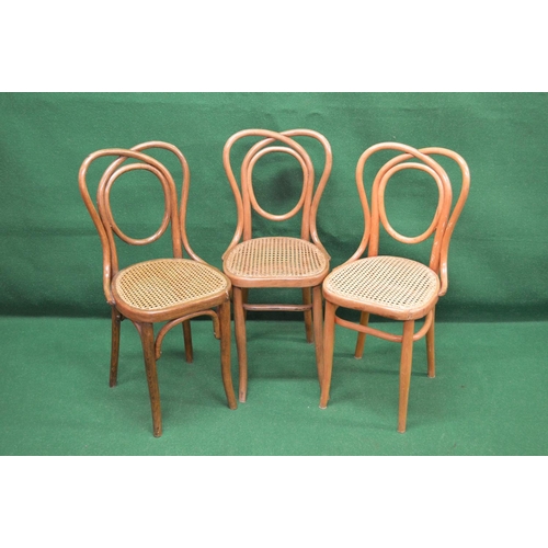 7 - Jacob and Joseph Kohn, Austria, three late 19th century bentwood chairs with heart shaped back and c... 